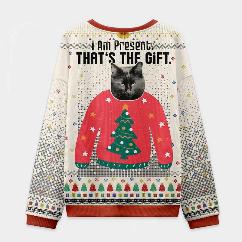 Tokyo-Tiger I Am Present Christmas Ugly Sweatshirt