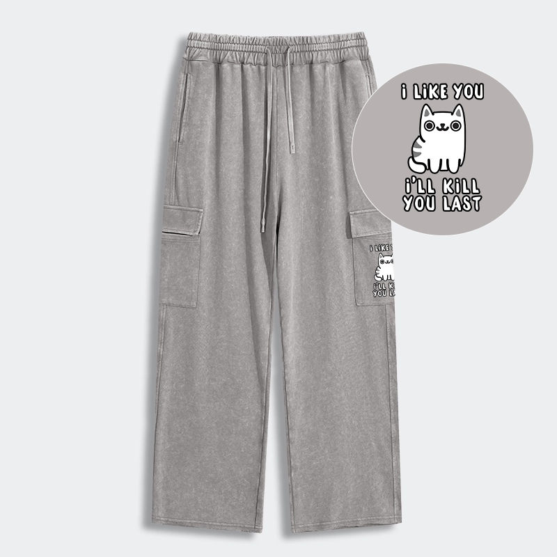 Tokyo-Tiger Cats And Humans Have A Love-hate Relationship Washed Utility Sweatpants