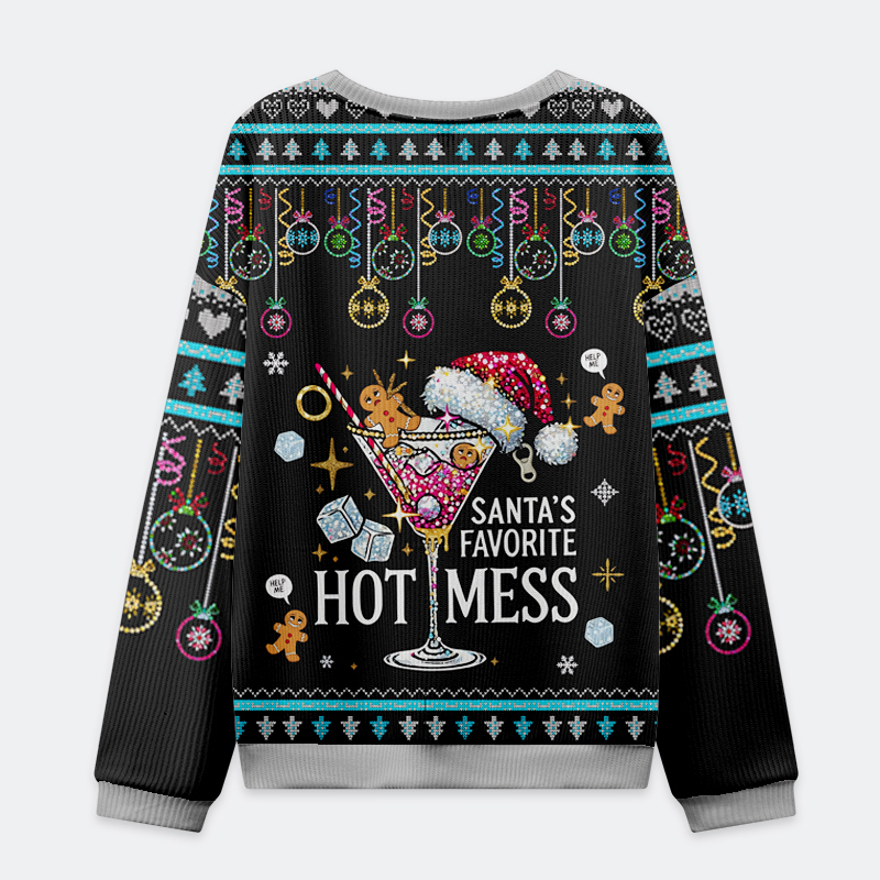 Tokyo-Tiger Santa’s Favorite Hot Mess Christmas Ugly Sweatshirt