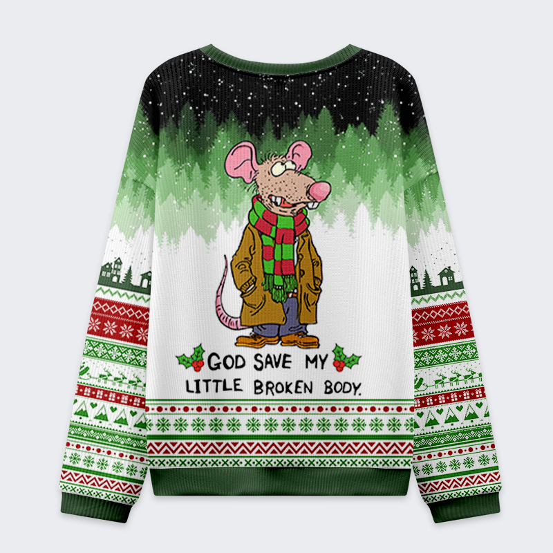 Tokyo-Tiger Save My Little Broken Body Christmas Ugly Sweatshirt