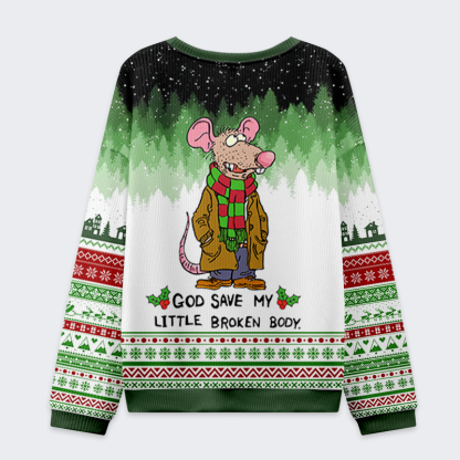 Tokyo-Tiger Save My Little Broken Body Christmas Ugly Sweatshirt