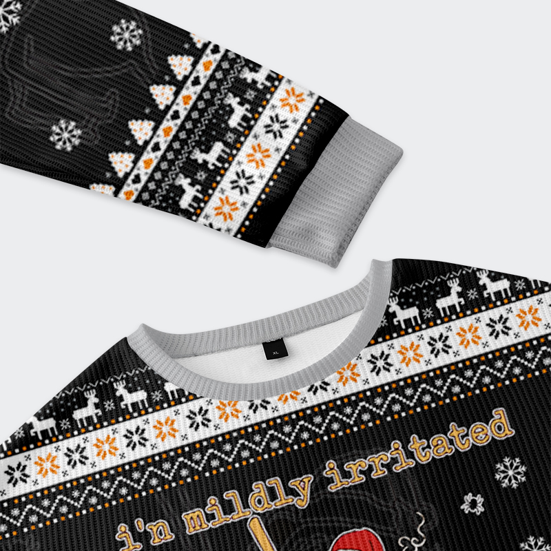 Tokyo-Tiger I’m Mildly Irritated Christmas Ugly Sweatshirt