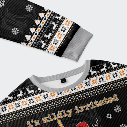 Tokyo-Tiger I’m Mildly Irritated Christmas Ugly Sweatshirt