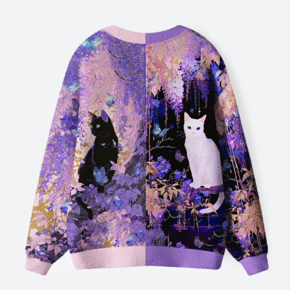 Tokyo-Tiger Butterfly Dreams Ugly Cardigan Sweater