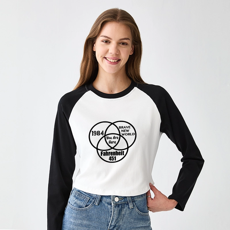 Tokyo-Tiger Multidimensional Thinking And Rebellion Women's Crop Raglan T-Shirt