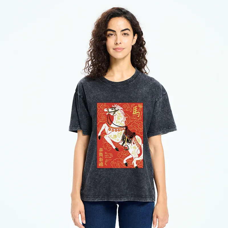 Tokyo-Tiger 2026 Year Of The Horse Washed T-Shirt