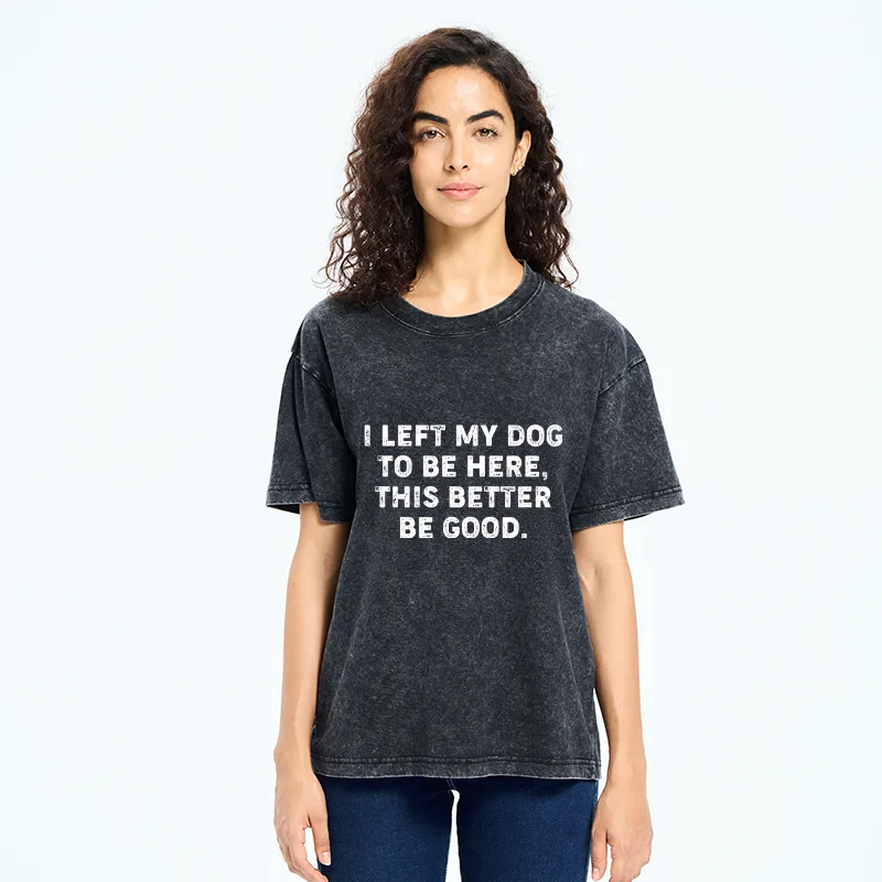 Tokyo-Tiger Funny Dog Owner Quote Washed T-Shirt