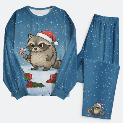 Tokyo-Tiger Raccoons Need Snacks Funny Family Pajama Sets