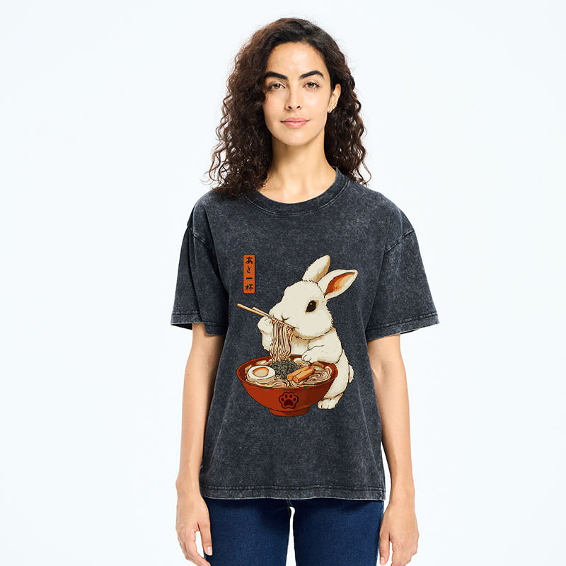 Tokyo-Tiger Bunny:One More Bowl, Please! Washed T-Shirt