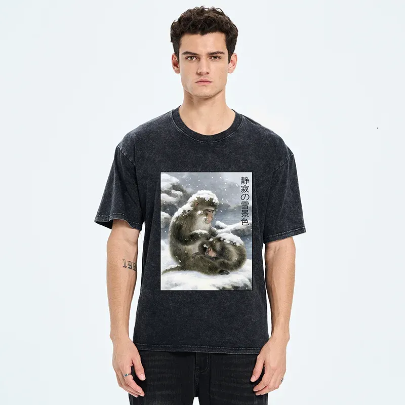 Tokyo-Tiger Silent Snowscape Washed T-Shirt