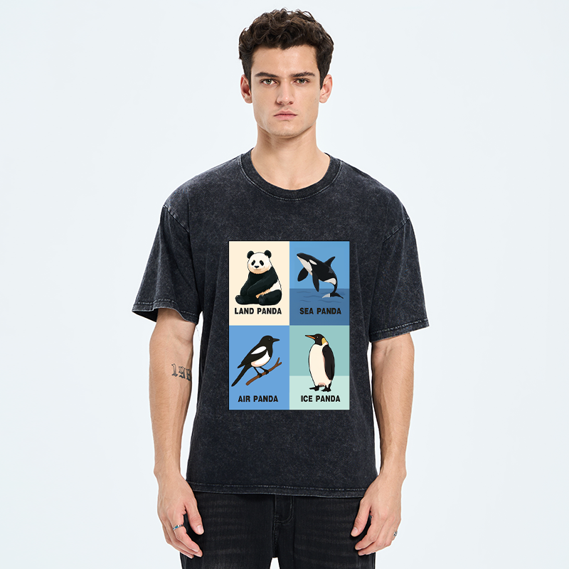 Tokyo-Tiger Panda Multiverse Washed T-Shirt