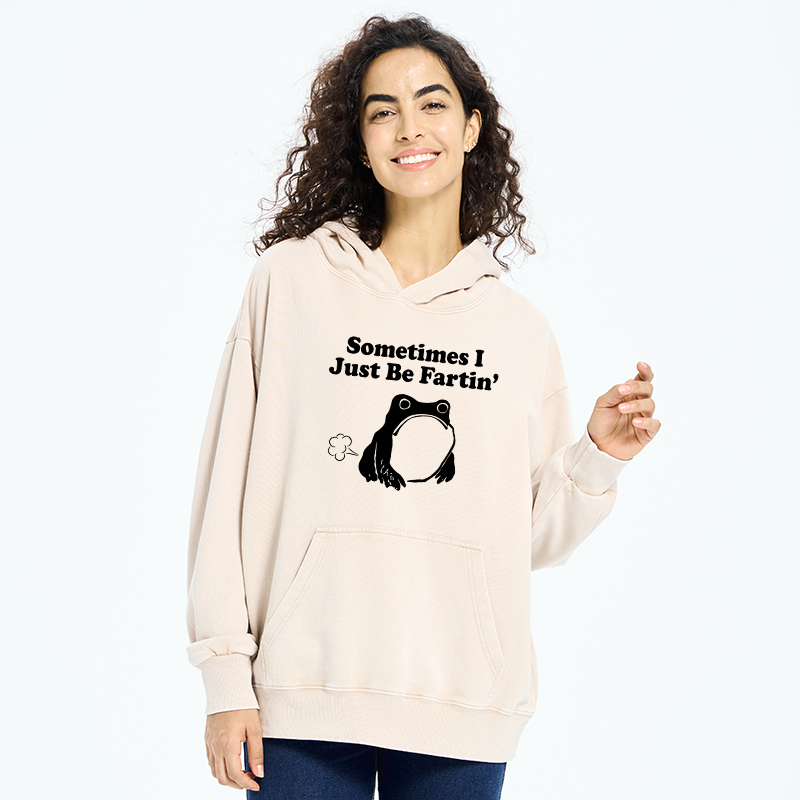 Tokyo-Tiger Farting Frog Japanese Washed Hoodie