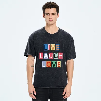 Tokyo-Tiger Live Laugh Love Washed T-Shirt