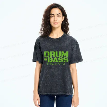 Tokyo-Tiger Drum And Bass Kanji Washed T-Shirt