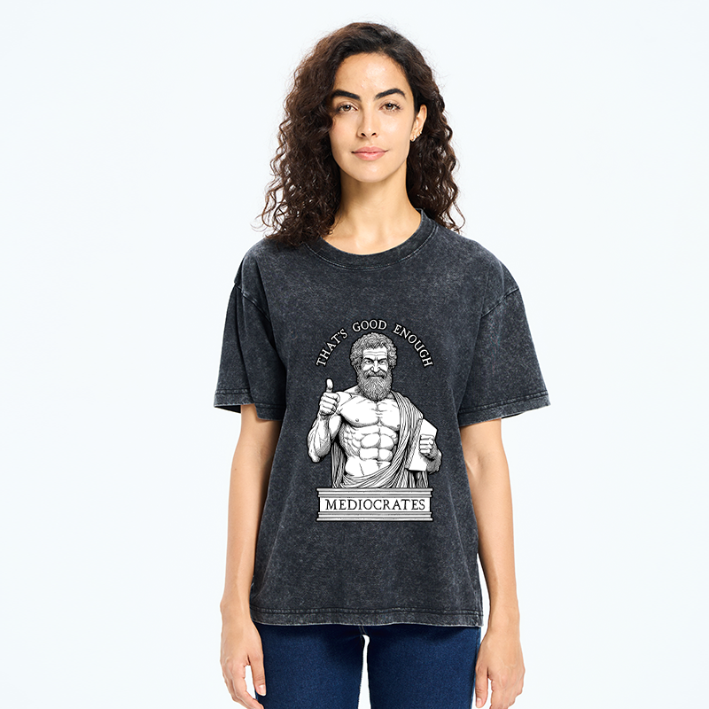 Tokyo-Tiger Humorous Ancient Philosopher Washed T-Shirt