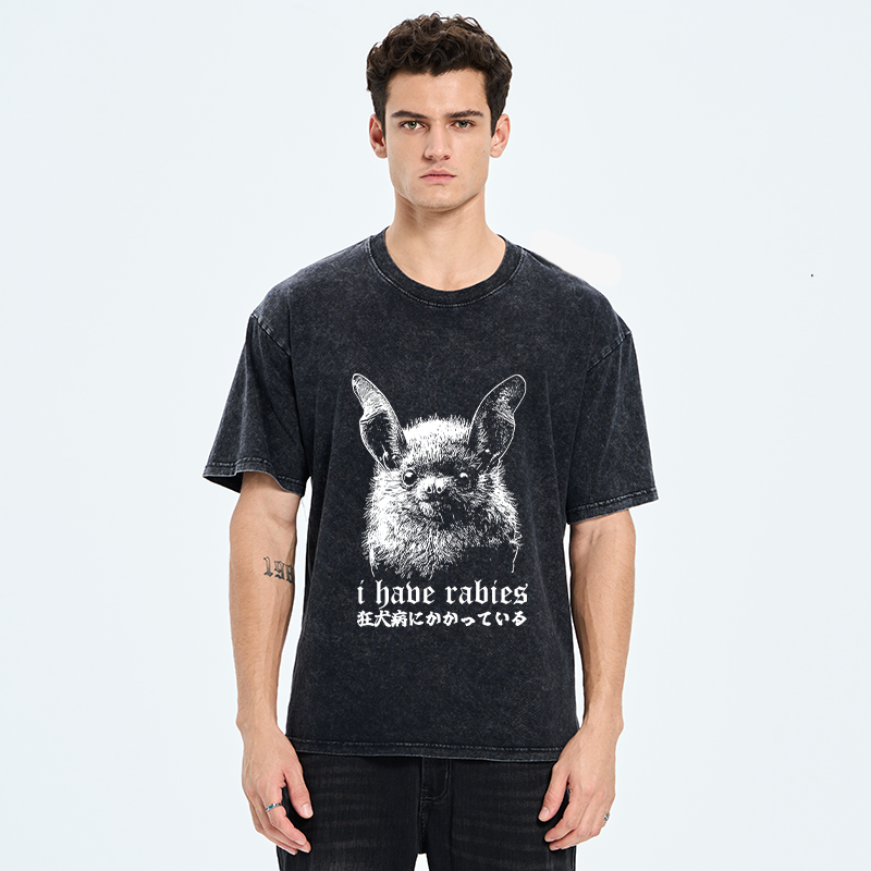 Tokyo-Tiger Bats Carry Rabies Washed T-Shirt