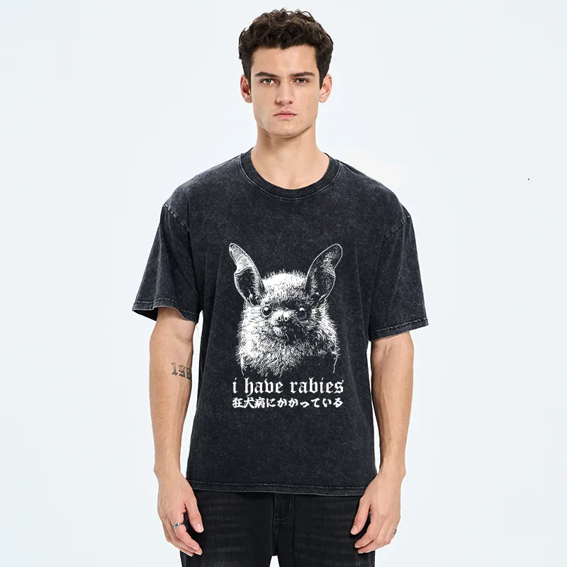 Tokyo-Tiger Bats Carry Rabies Washed T-Shirt