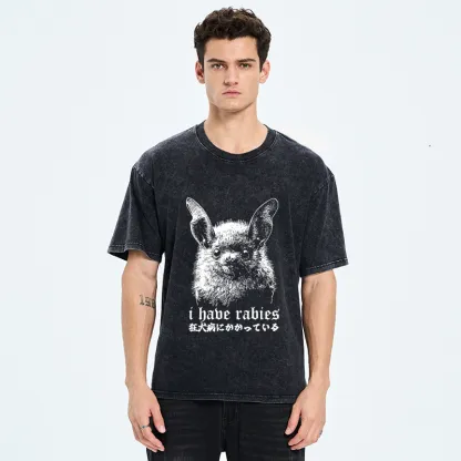 Tokyo-Tiger Bats Carry Rabies Washed T-Shirt