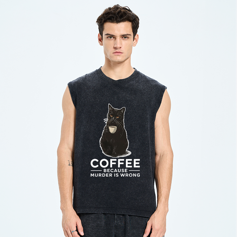 Tokyo-Tiger Can't Commit Murder So I'll Drink Coffee Washed Tank