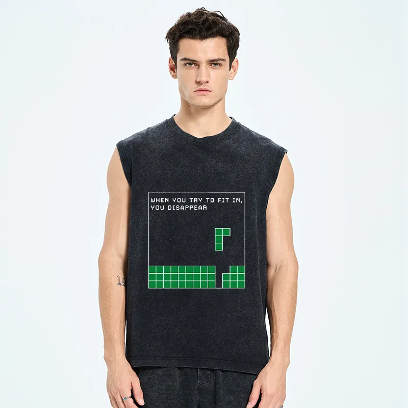 Tokyo-Tiger Be Your Unique Self Washed Tank