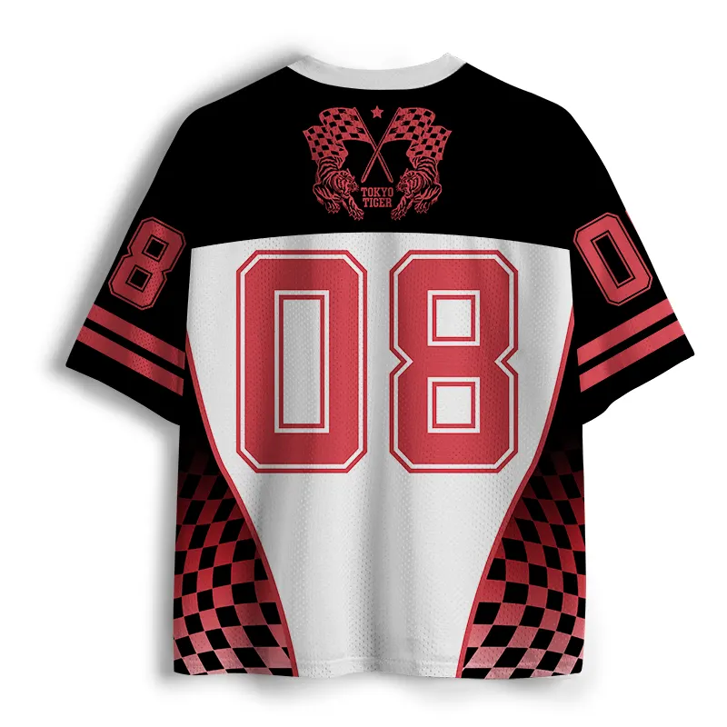 Tokyo-Tiger Cats Eat Ramen Noodles Mesh Jersey