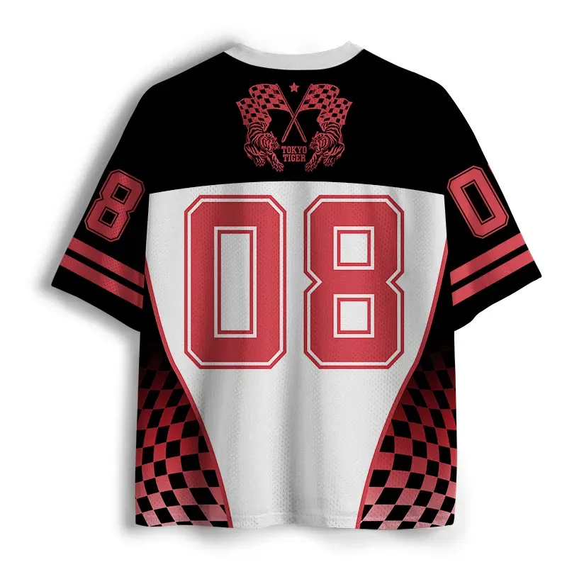 Tokyo-Tiger Cats Eat Ramen Noodles Mesh Jersey