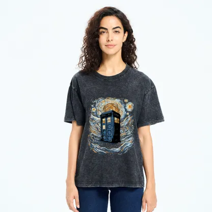 Tokyo-Tiger Mysterious Telephone Booth Washed T-Shirt