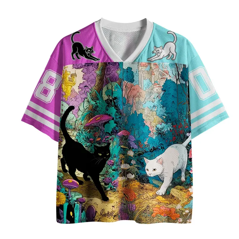 Tokyo-Tiger A Tale Of Two Cats In An Enchanted Forest Mesh Jersey