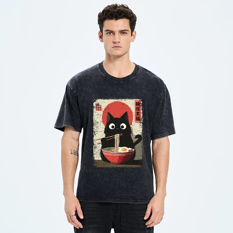 Tokyo-Tiger Slurp Meowster Washed T-Shirt