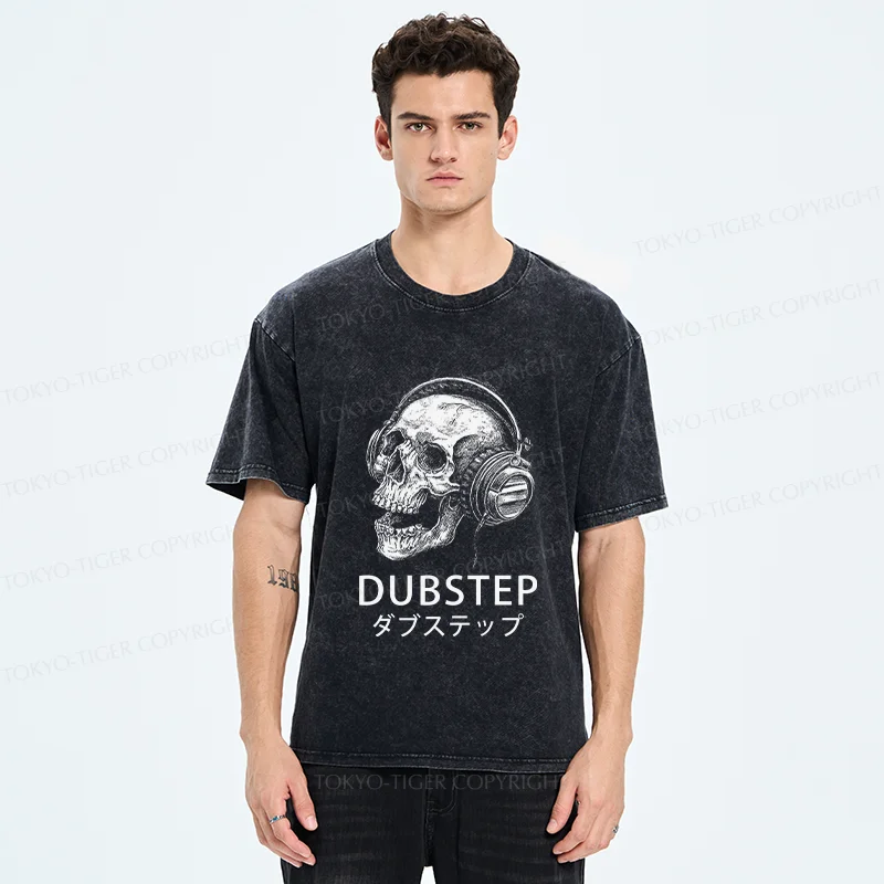 Tokyo-Tiger Dubstep Music Washed T-Shirt