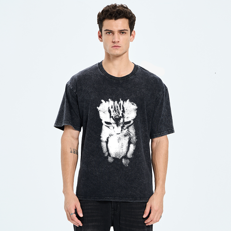 Tokyo-Tiger Sad Kitten Meme Washed T-Shirt