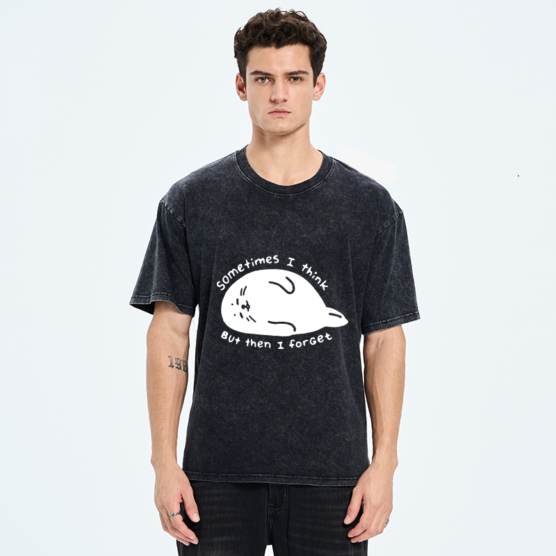 Tokyo-Tiger Forgetful Funny Seal Washed T-Shirt