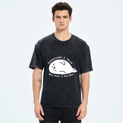 Tokyo-Tiger Forgetful Funny Seal Washed T-Shirt