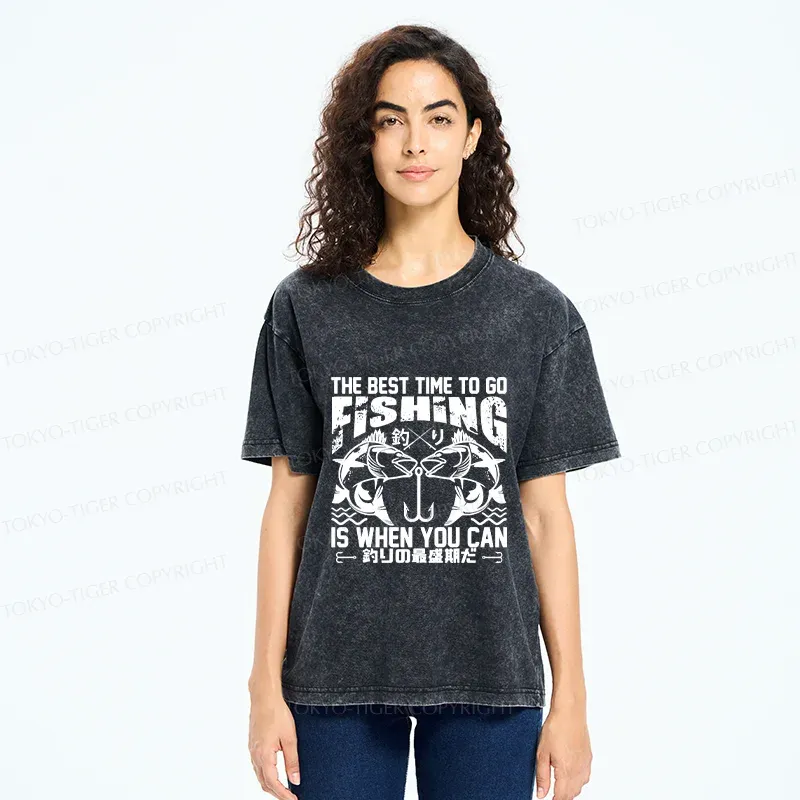 Tokyo-Tiger Peak Fishing Season Washed T-Shirt