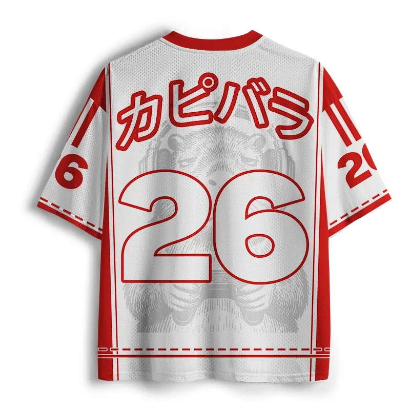 Tokyo-Tiger Funny Capybara Playing Games Mesh Jersey