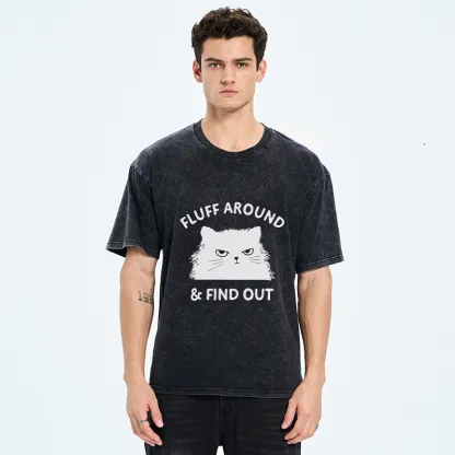 Tokyo-Tiger Cat's Mockery Washed T-Shirt