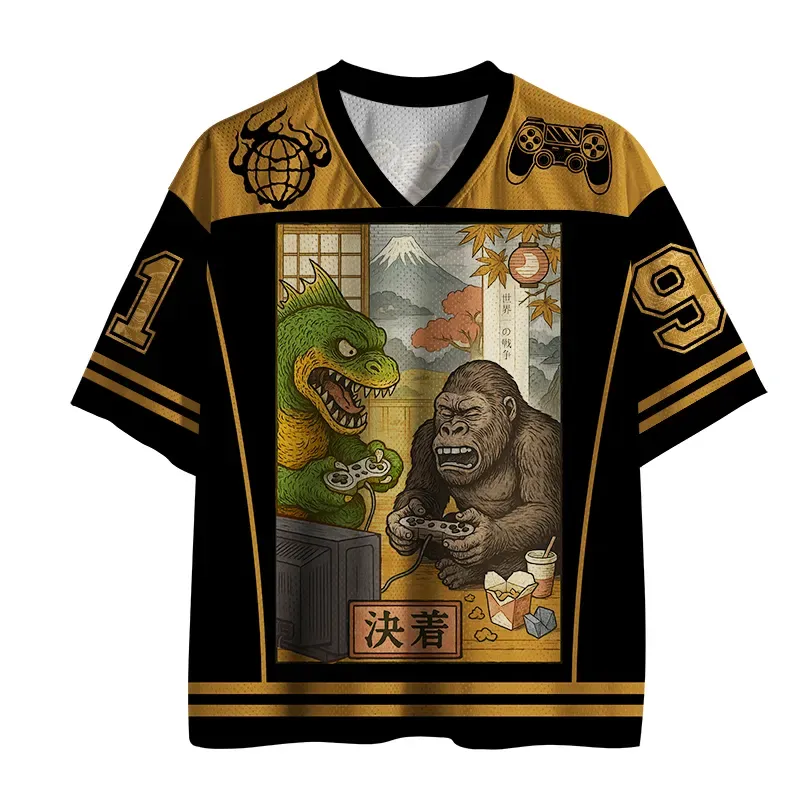 Tokyo-Tiger Monsters Play Games Mesh Jersey