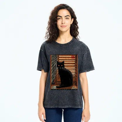 Tokyo-Tiger Guardian of the Steps Washed T-Shirt
