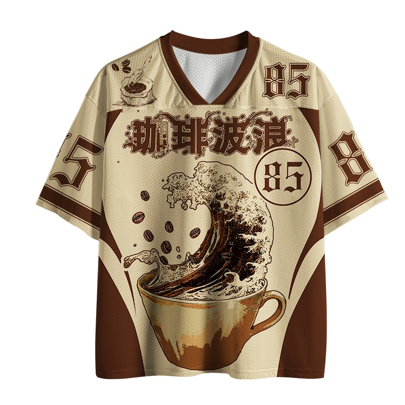 Tokyo-Tiger Delicious Coffee Wave Mesh Jersey
