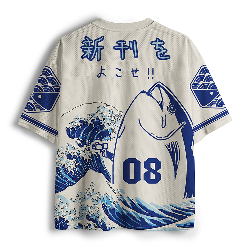 Tokyo-Tiger Japanese Fish Hold Up Mesh Jersey