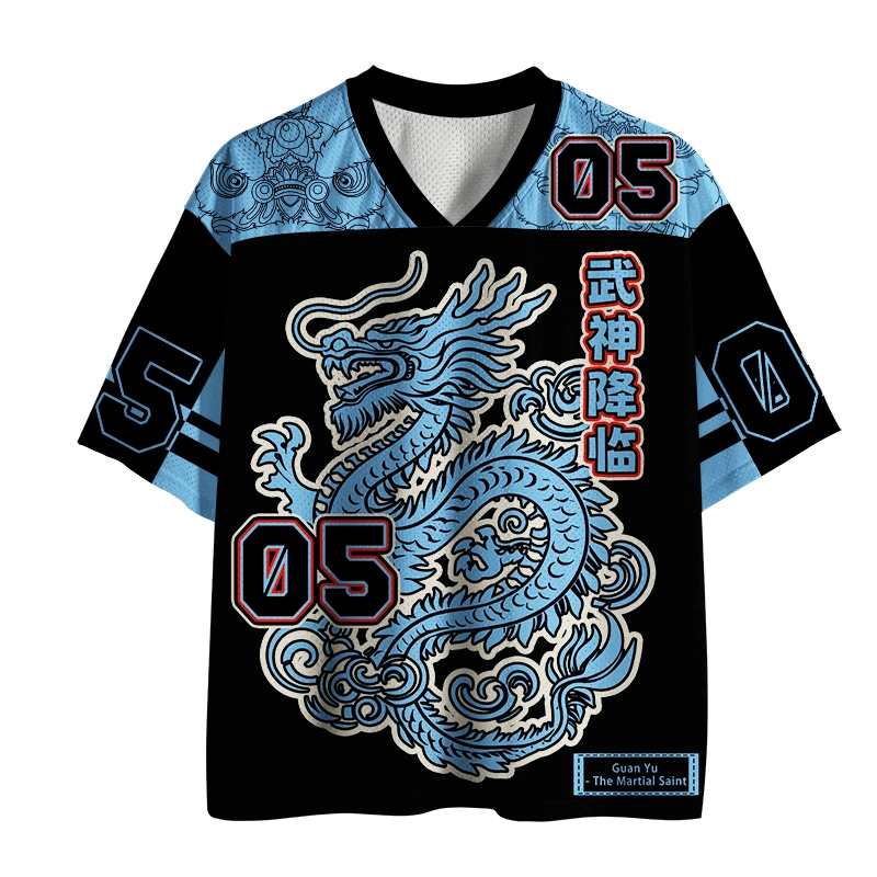 Tokyo-Tiger Dragon Lion Traditional Art Mesh Jersey