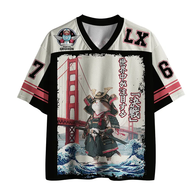Tokyo-Tiger Final Battle Cat Samurai Mesh Jersey