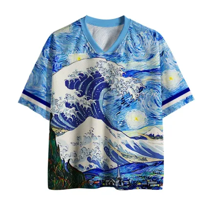 Tokyo-Tiger Waves Under The Starry Night Mesh Jersey