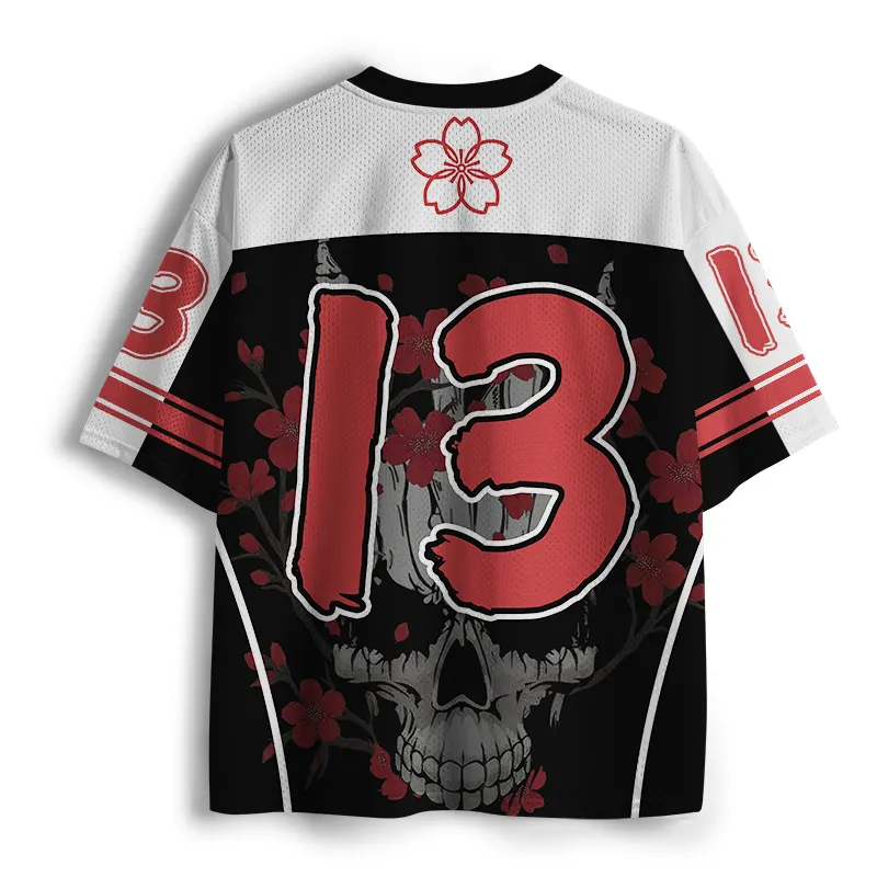 Tokyo-Tiger Skull Night Sakura Mesh Jersey