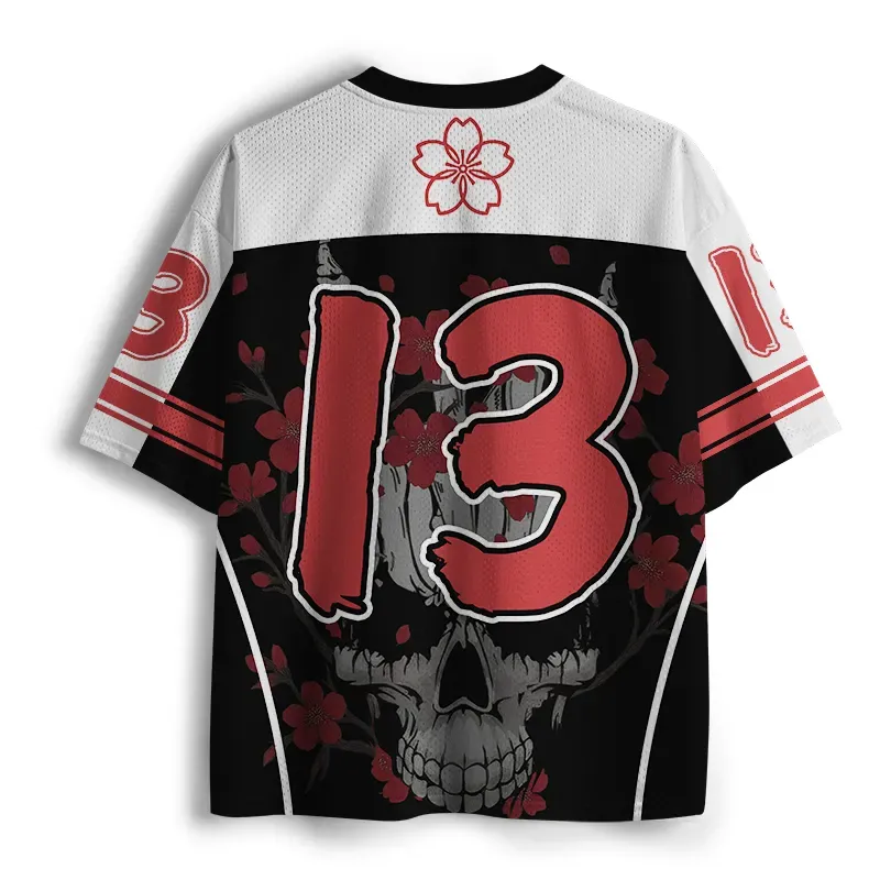 Tokyo-Tiger Skull Night Sakura Mesh Jersey