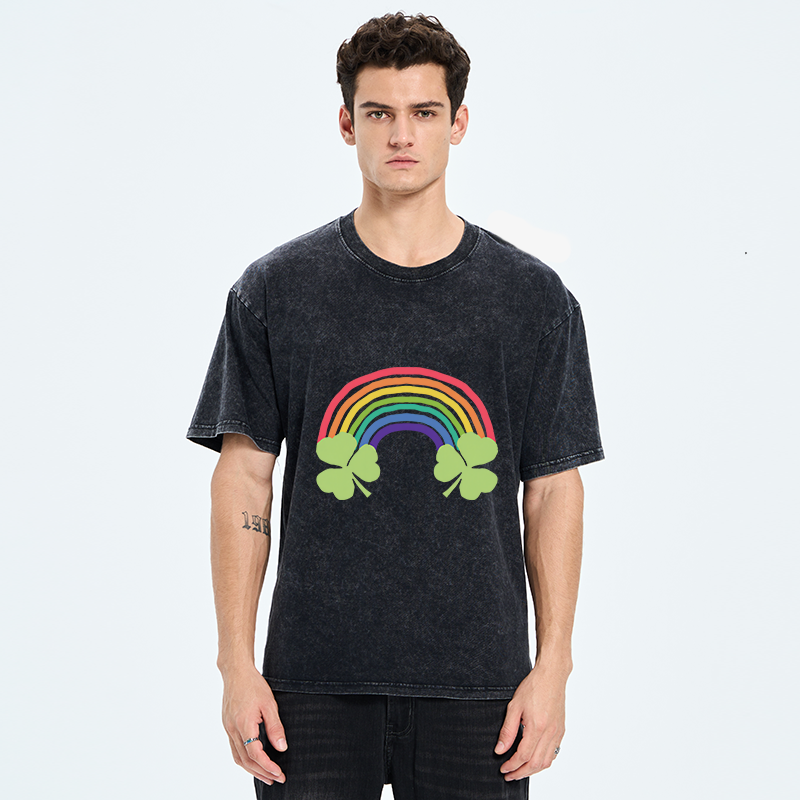 Tokyo-Tiger Rainbow St. Patrick's Day Washed T-Shirt