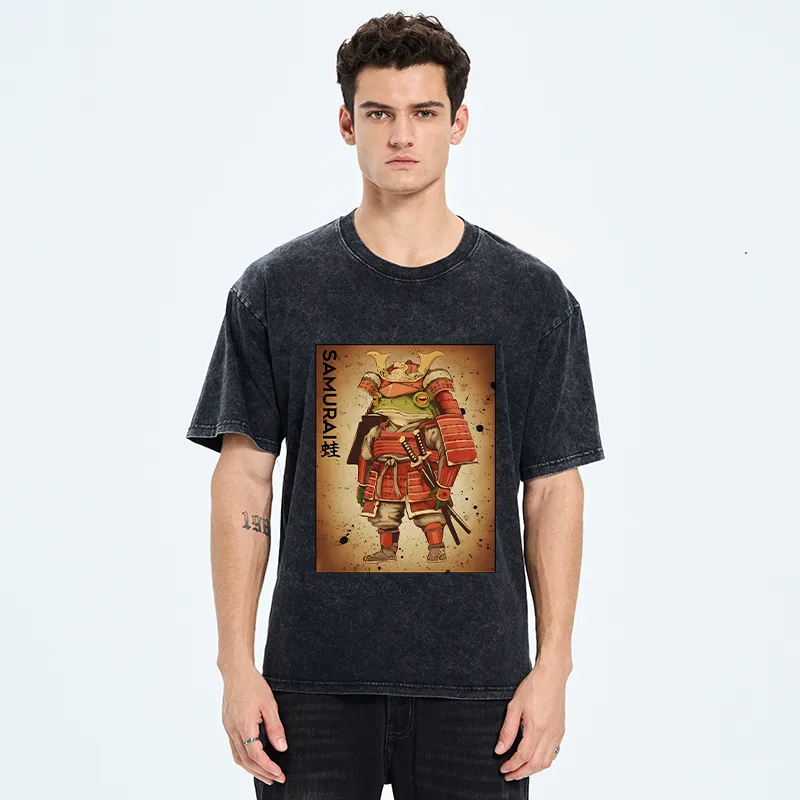 Tokyo-Tiger Frog Japanese General Washed T-Shirt