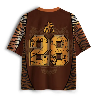 Tokyo-Tiger Tiger Eats Ramen to Relax Mesh Jersey