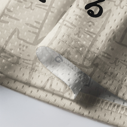 Tokyo-Tiger Black Cat Biting Mesh Jersey