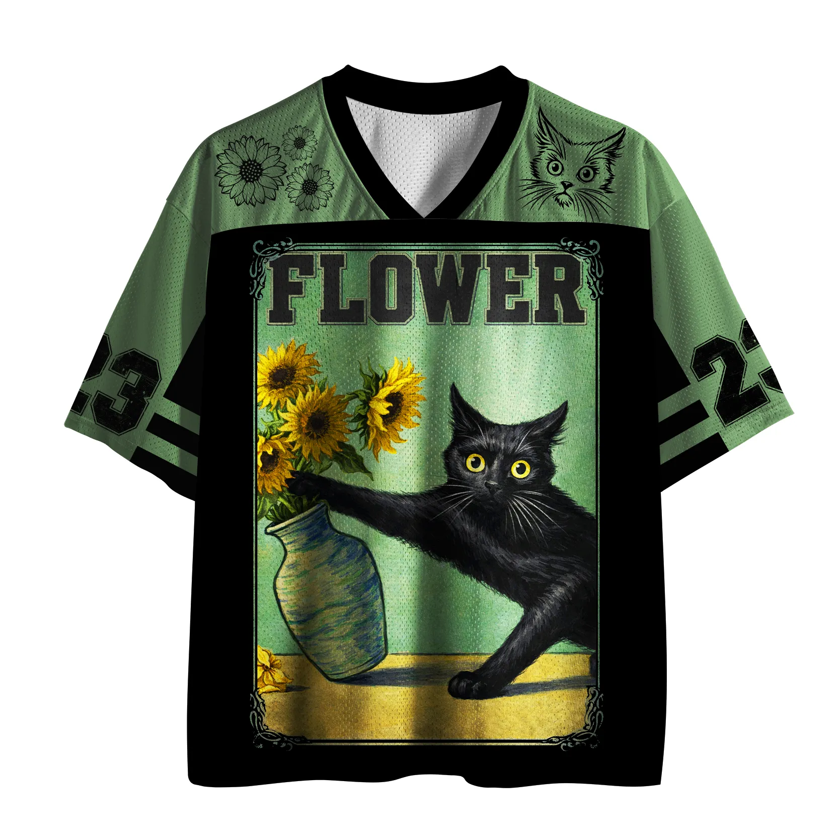 Tokyo-Tiger Crane and Sakura Mesh Jersey Sale